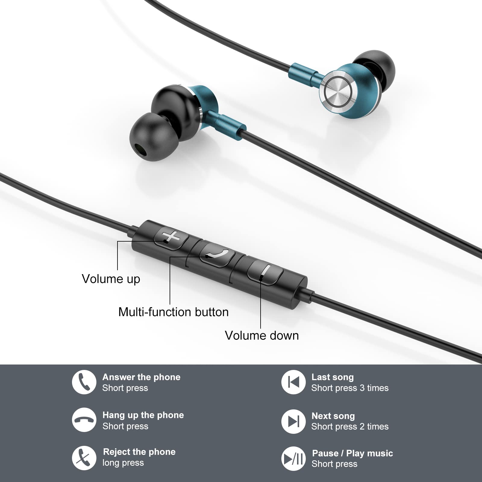 High-Quality USB C Wired Earbuds with Microphone - Noise Isolating Magnetic In-Ear Headphones for iPhone 15 Pro Max/Plus, iPad Pro, Samsung Galaxy S24 Ultra, MacBook, PC & Laptop - Perfect for Work, Gaming & Travel