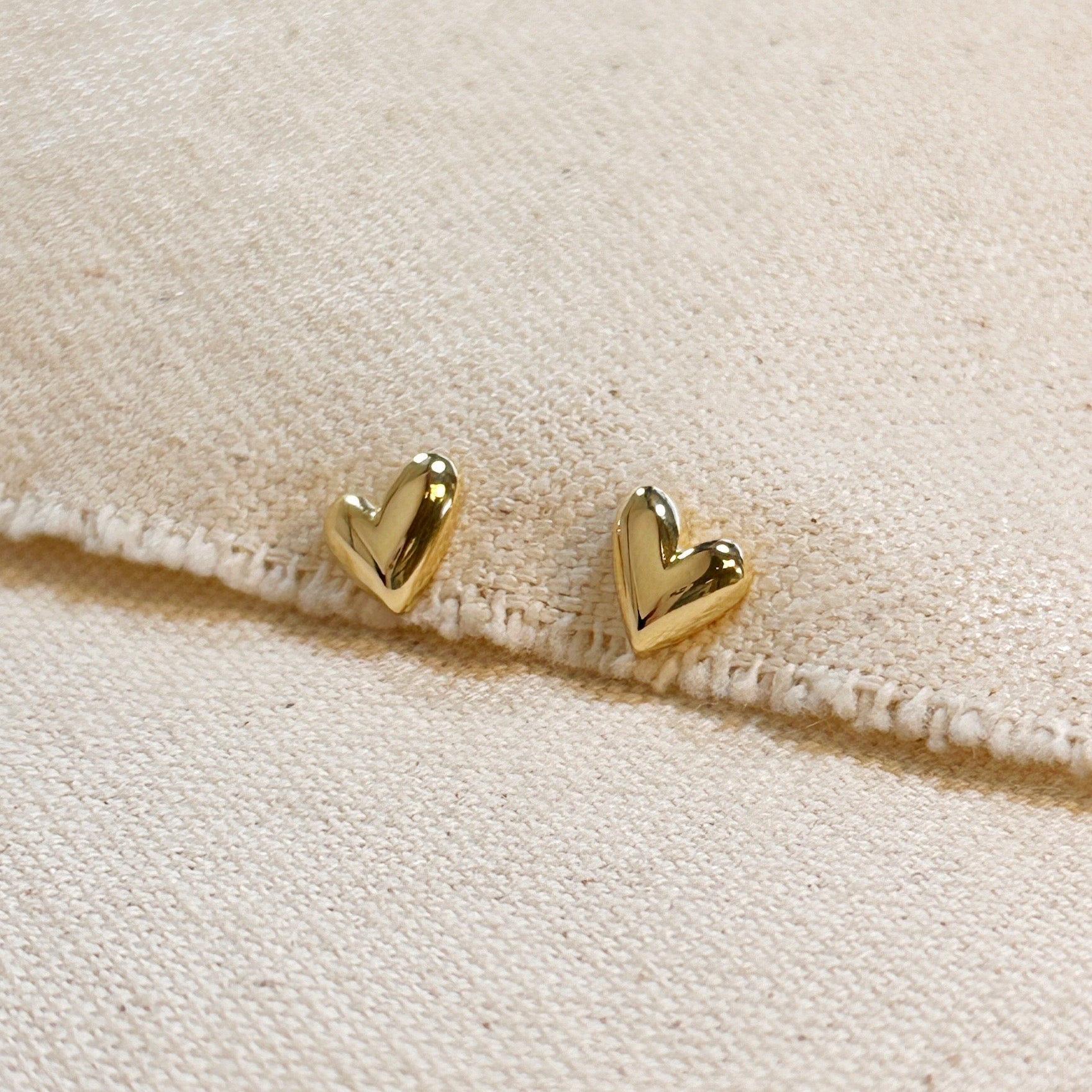 Mini Uneven Heart Stud Earrings for Women - Dainty Gold & Silver Jewelry Gifts for Her - Perfect for Valentine's Day, Anniversary & Everyday Wear