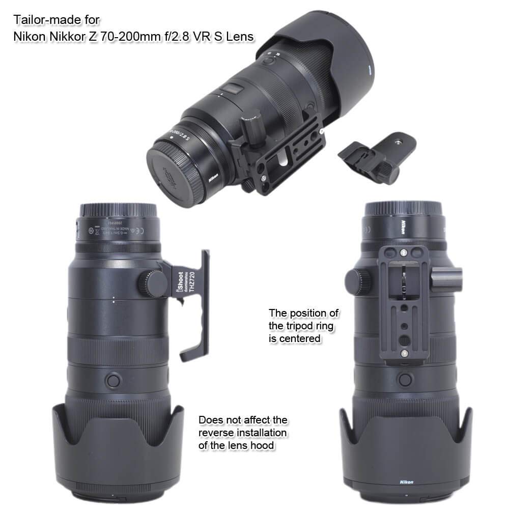 Metal Lens Collar Tripod Mount Ring with Arca-Swiss Dovetail - Compatible with Nikon Nikkor Z 70-200mm f/2.8 VR S & Z 100-400mm F4.5-5.6 VR S - Durable Lens Support Holder for Professional Photography & Videography
