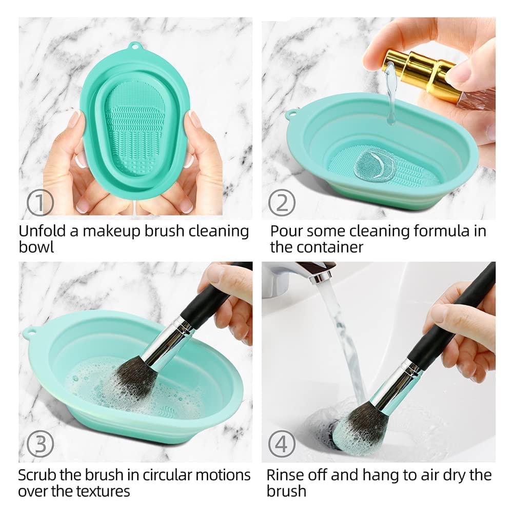 STHITI Silicone Brush Cleaner for Makeup Brushes - Universal Washing Tab for Foundation, Eyeshadow & Painting Tools - Perfect for Home & Professional Use