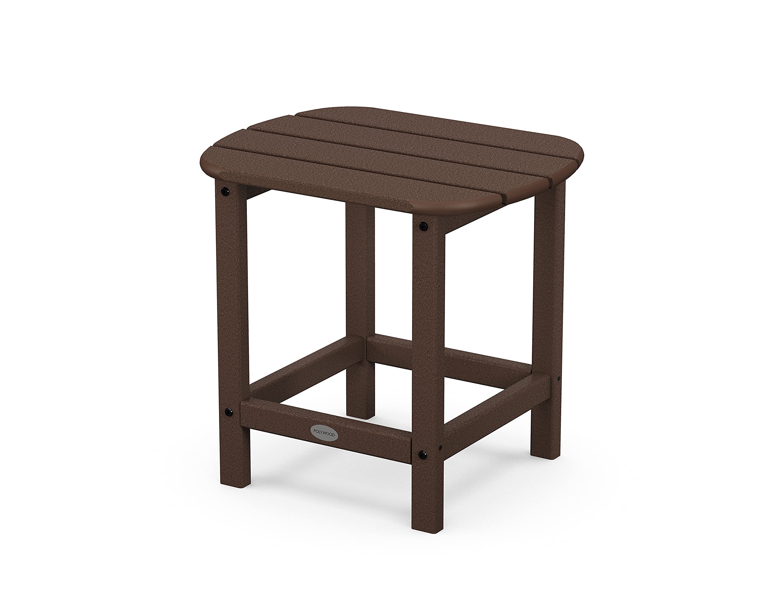 POLYWOOD SBT18MA South Beach 18-Inch Outdoor Side Table - Durable Mahogany Patio Furniture for Poolside, Deck, or Garden Use
