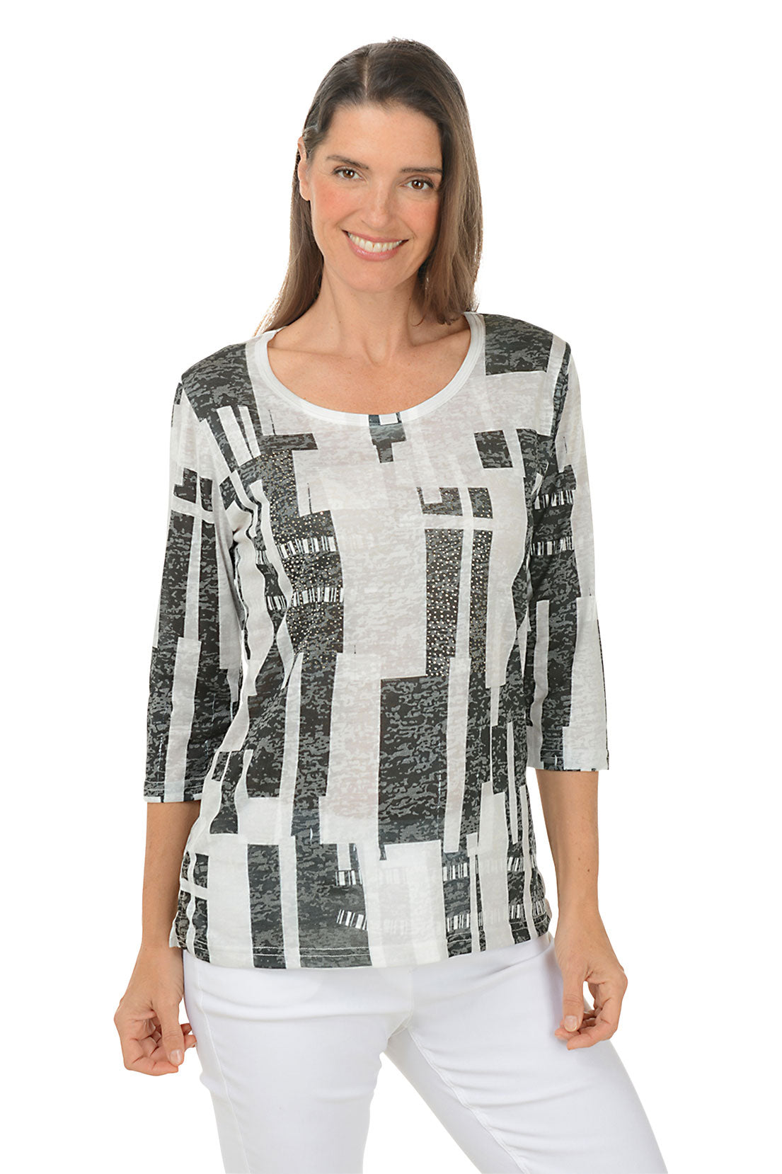 Elegant Jeweled Knit Top for Women - Stylish & Comfortable Blouse for Office, Party & Casual Wear