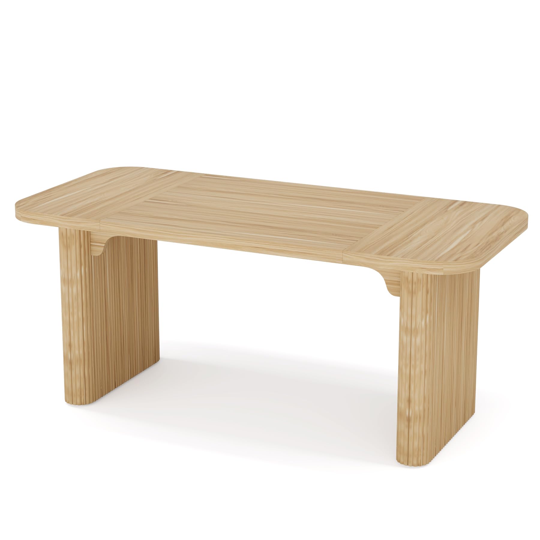 Tribesigns 62 Inch Executive Office Desk - Large Computer Desk with Double Pedestal Drawers, Modern Minimalist Natural Wood Top Rectangle Writing Desk for Home Office & Study Room (Natural Wood Finish) - Perfect for Remote Work, Gaming Setup & Home Office Organization