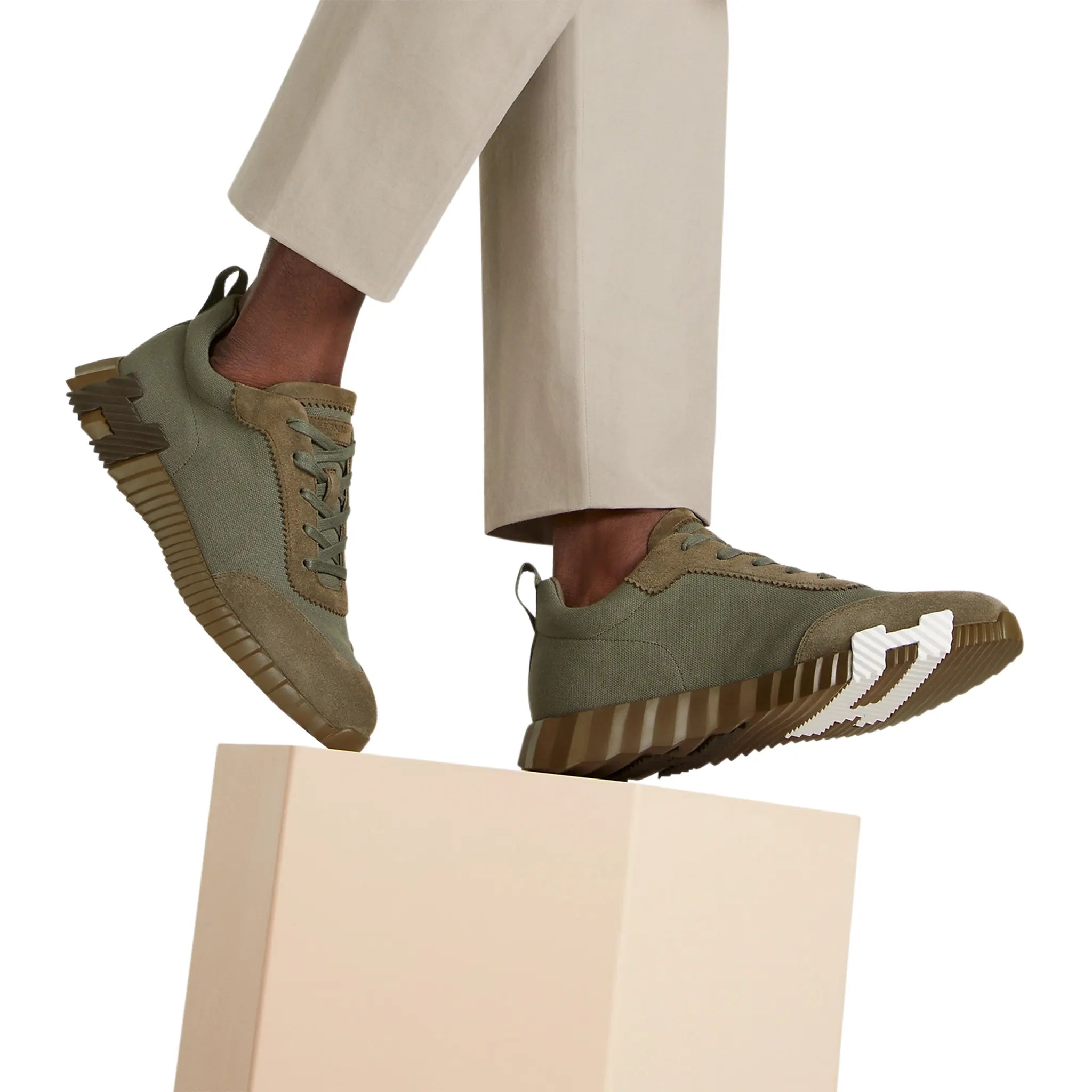 Hermès Paris Bouncing Sneaker Green Toundra - Luxury Casual Shoes for Women & Men | Perfect for Streetwear, Fashion Outfits & Everyday Comfort