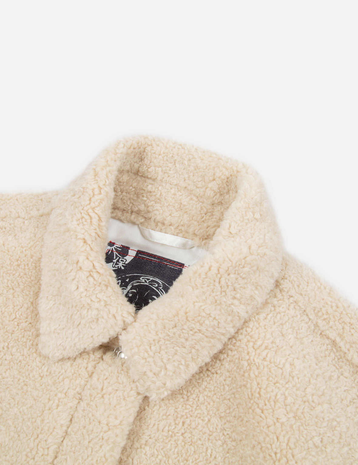 Logo Appliqué Sherpa Shirt Jacket for Men & Women - Cozy Fleece Lined Flannel Shacket - Perfect for Winter Outdoor Activities, Camping & Casual Wear