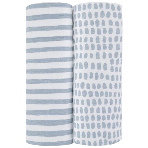 Elys & Co 2 Pack Waterproof Crib Sheets & Toddler Bed Sheets - Soft, Breathable & Machine Washable for Baby Nursery & Daycare Use
