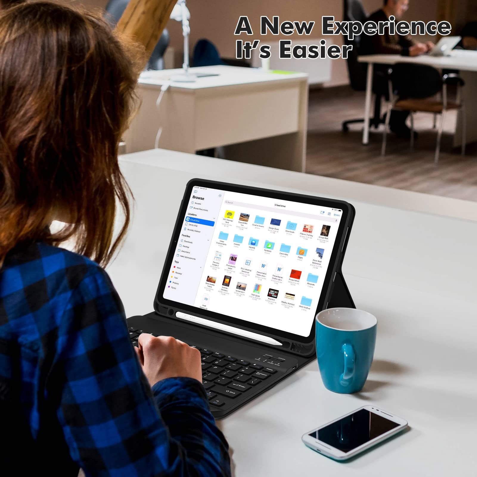 GOKOCO Detachable Bluetooth Keyboard Case for iPad Air 11