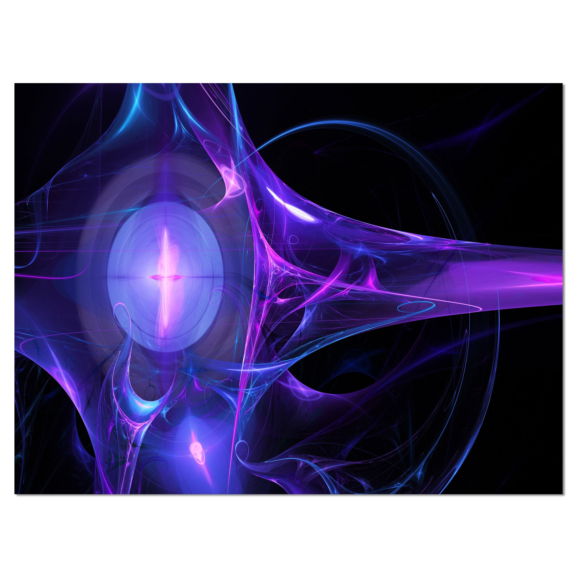 Abstract Purple Bright Candle Canvas Art Print - Modern Wall Decor for Living Room, Bedroom & Office