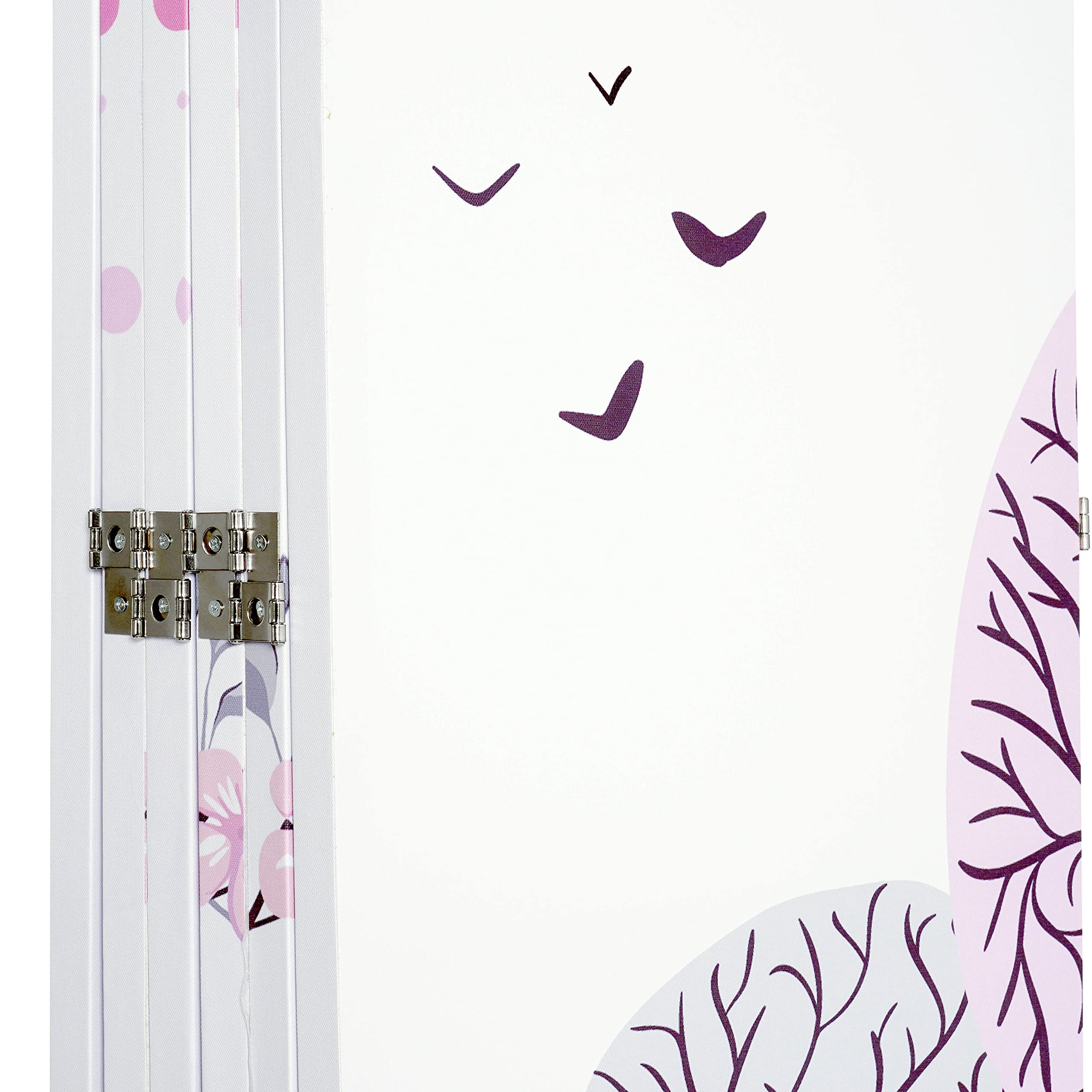 Legacy Decor 4-Panel Room Divider Privacy Screen - Double-Sided Paris Theme Digital Print - 5.9 ft Tall Folding Partition for Home Office, Bedroom & Living Room