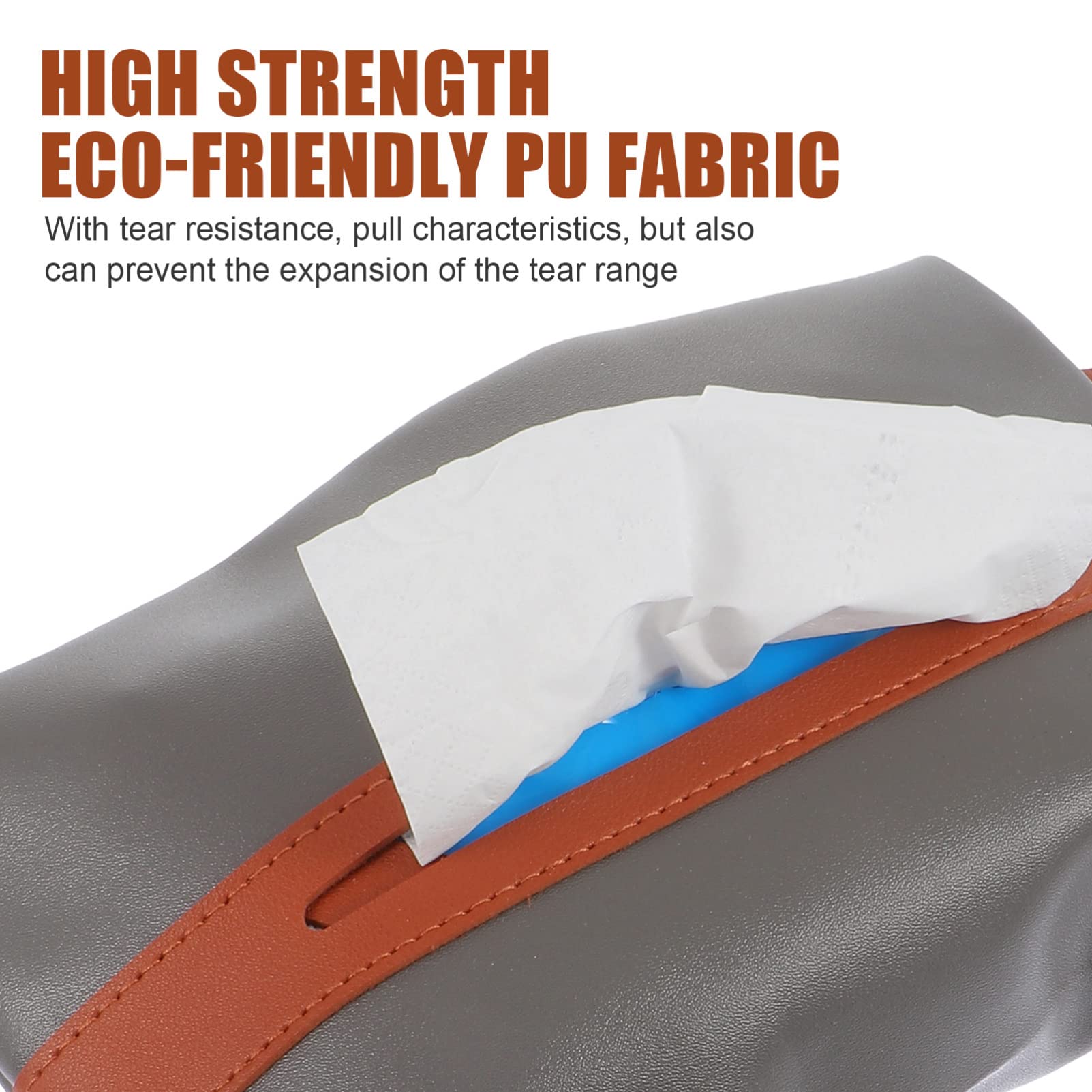 1PC Black PU Leather Car Tissue Box Holder - Sun Visor Napkin Dispenser for Travel, Bathroom & Decorative Use - Compact Beverage Tissue Organizer with Simple Design