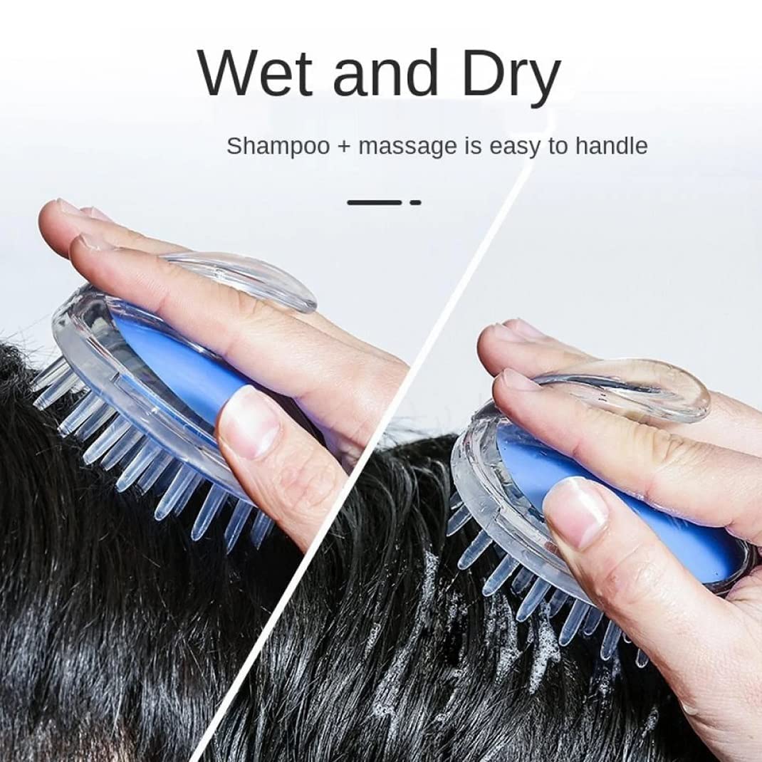 RAJA DHIRAJ Silicone Scalp Massager Brush - Hair & Head Massager for Relaxation & Stress Relief - Shampoo Brush for Deep Cleansing & Hair Growth - Perfect for Shower, Spa, and Home Hair Care Routine