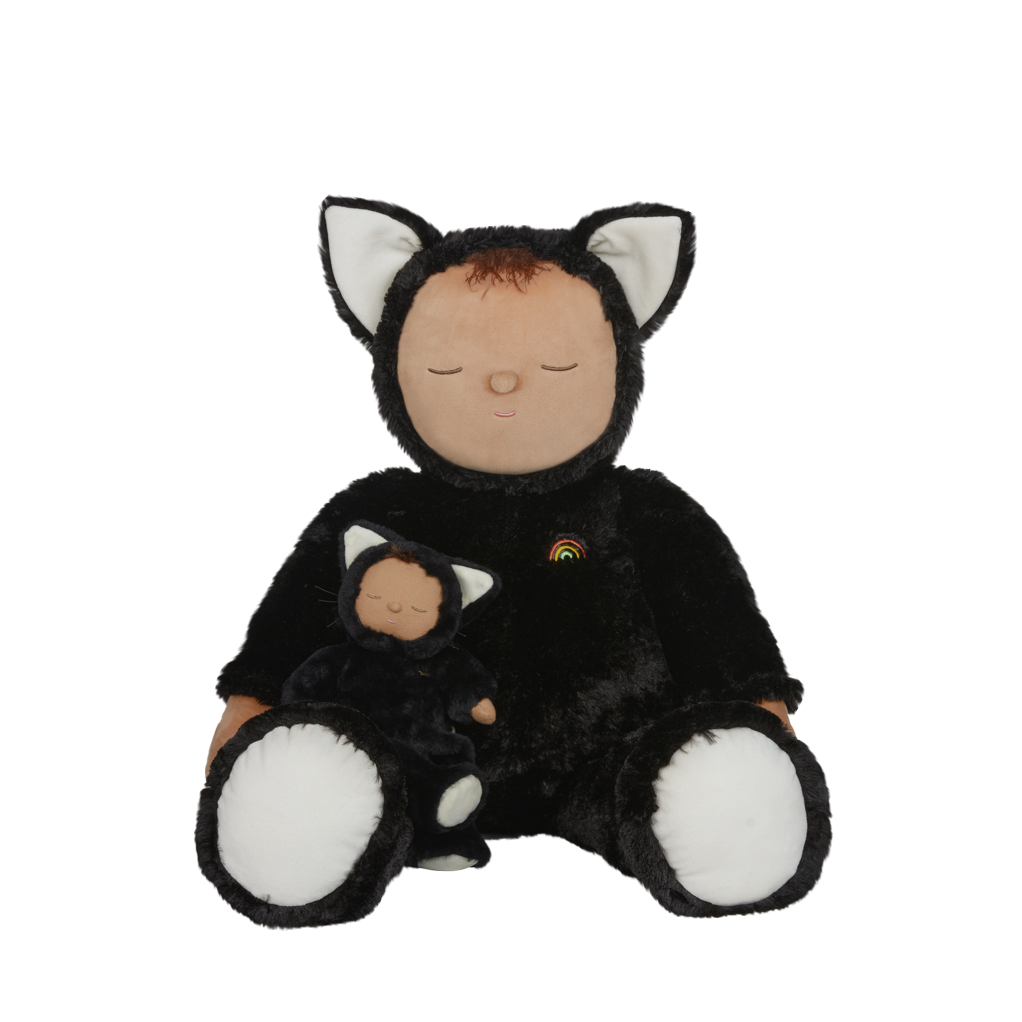 Giant Cozy Dinkum Black Cat Plush Toy - Extra Large Soft Stuffed Animal for Kids & Adults - Perfect for Cuddling, Home Decor, and Gift Giving