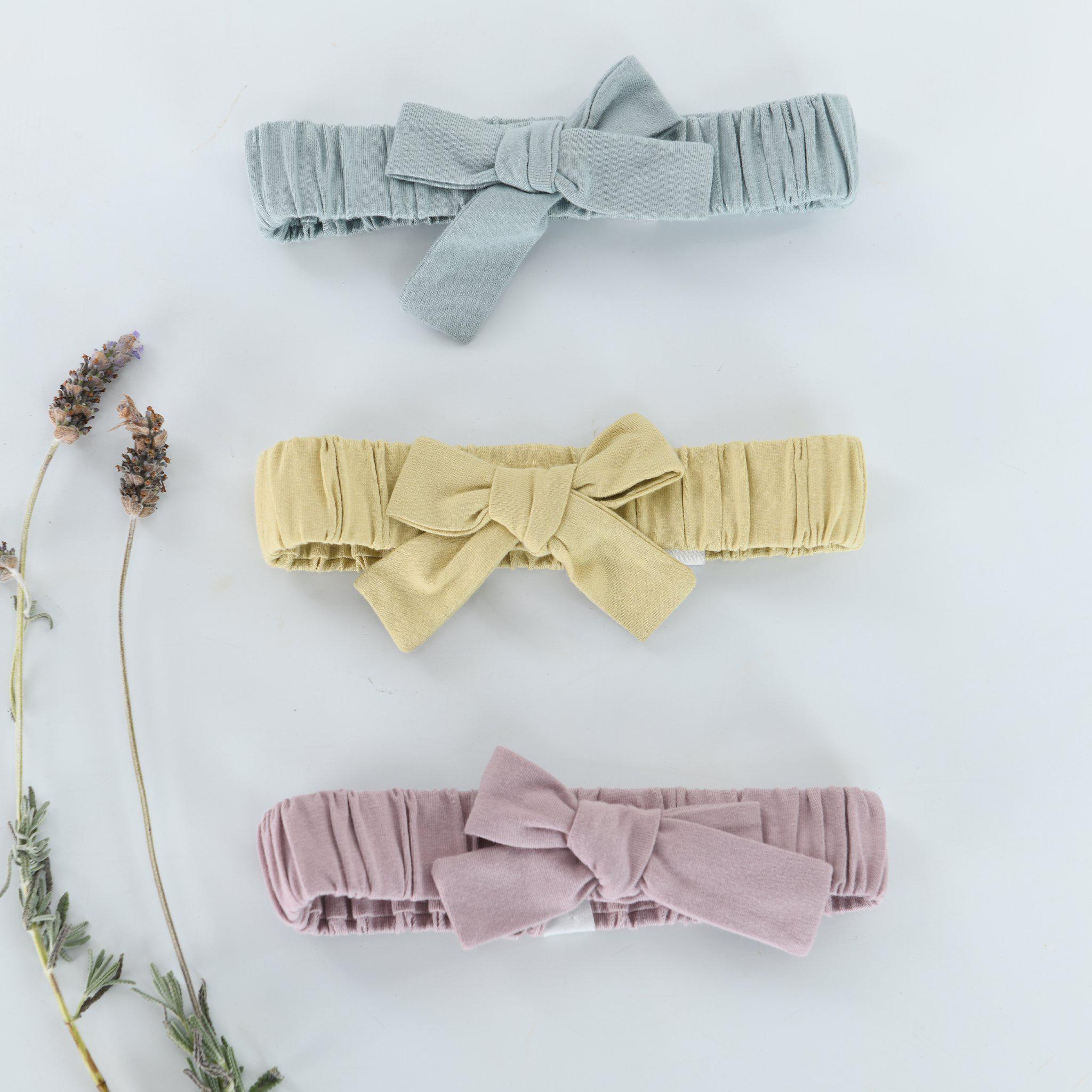 Organic Bow Headband for Women - Soft & Comfortable Bay Blue Hair Accessory - Perfect for Weddings, Parties & Everyday Wear