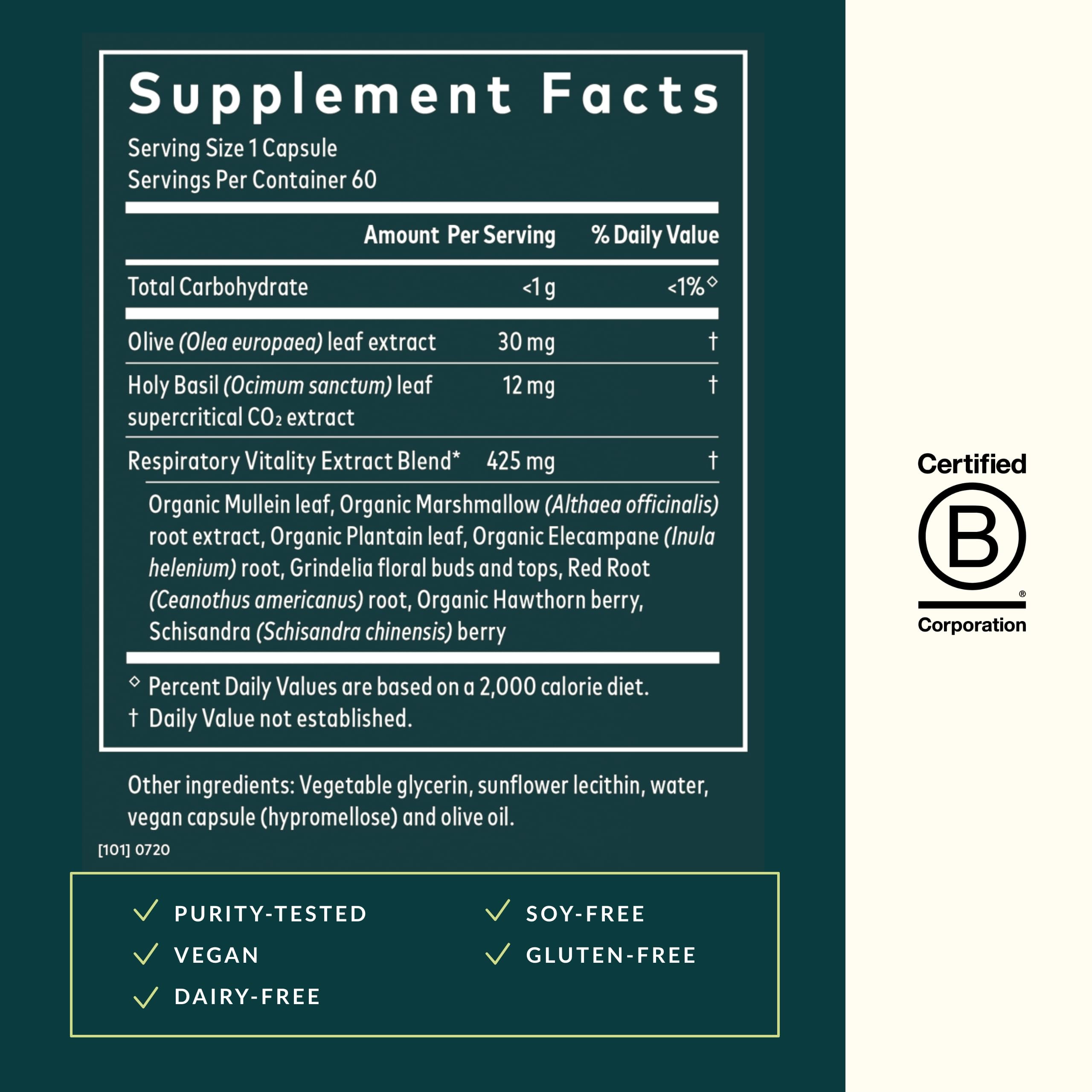Gaia Herbs Mighty Lungs - Vegan Lung Support Supplement with Mullein, Plantain & Elecampane - 60 Liquid Phyto-Capsules (30-Day Supply) - Promotes Respiratory Health & Breathing Comfort - Ideal for Allergy Season, Smokers & Urban Living