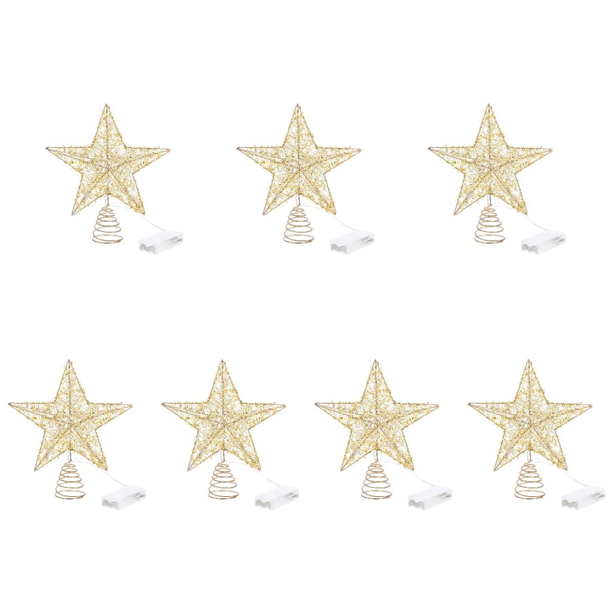 7pcs Luminous Star Tree Topper - Christmas Decor for Home & Party Celebration | Holiday Decorations