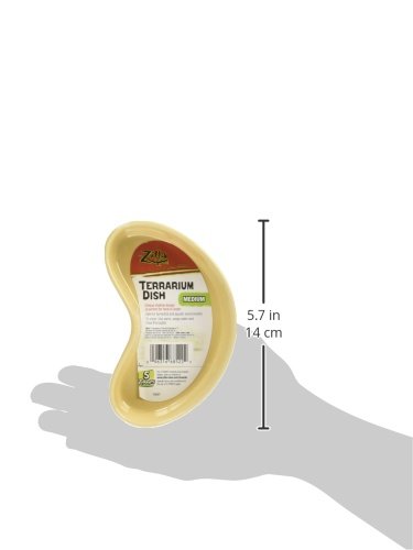 Zilla Terrarium Dishes Medium - Reptile Food & Water Bowls for Lizards, Snakes & Amphibians - Durable Plastic Terrarium Accessories for Feeding & Hydration - Perfect for Bearded Dragons, Geckos & Pet Reptiles
