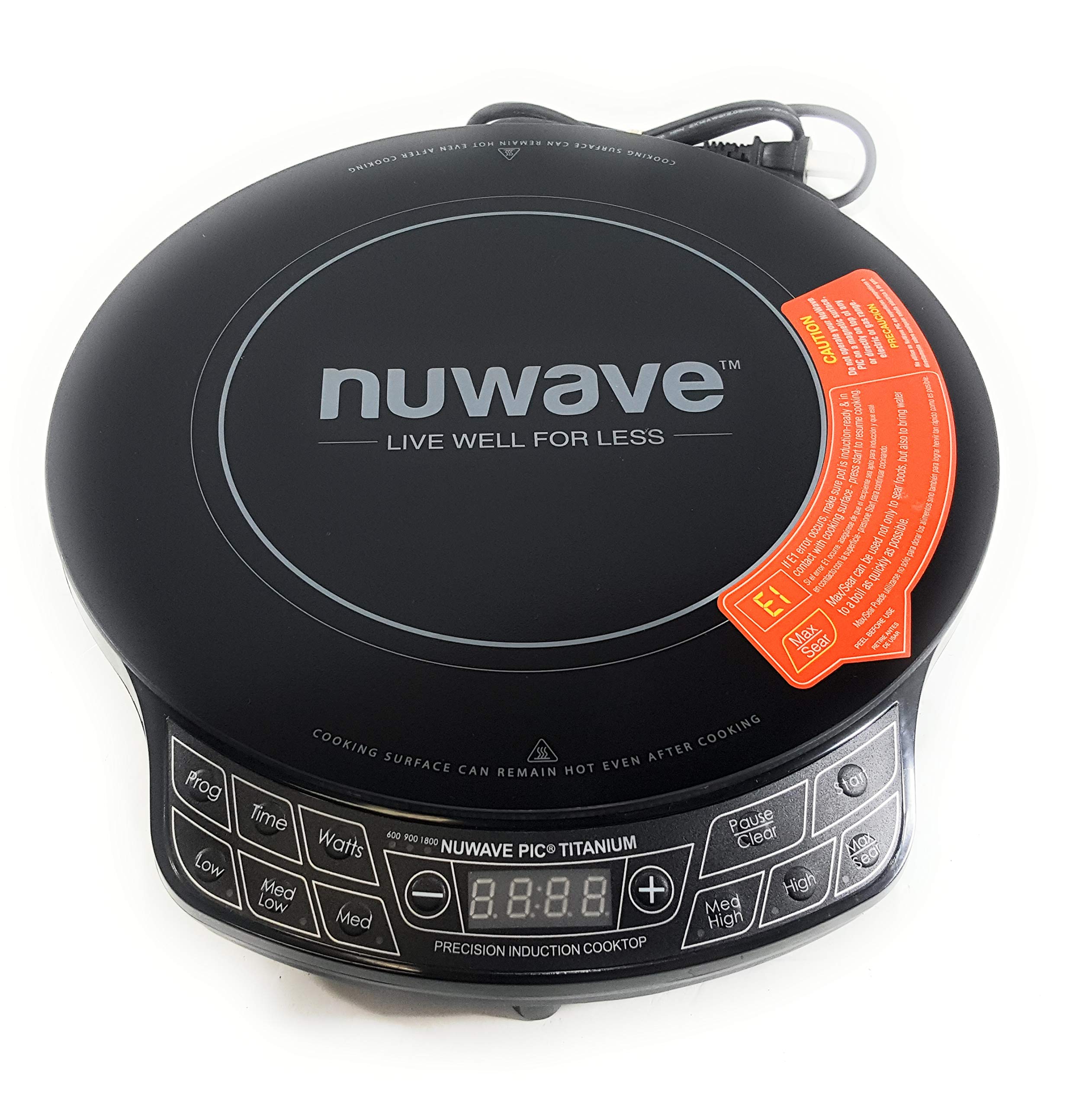 NuWave PIC Titanium 1800W Induction Cooktop with Adjustable Power - Perfect for Home Kitchen, Camping & RV Cooking