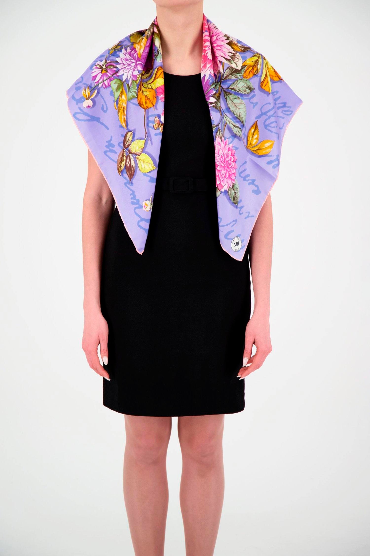 Mantero Multicolor Archivio N12 5 Silk Scarf - Luxury Italian Fashion Accessory for Women, Perfect for Office, Party & Special Occasions