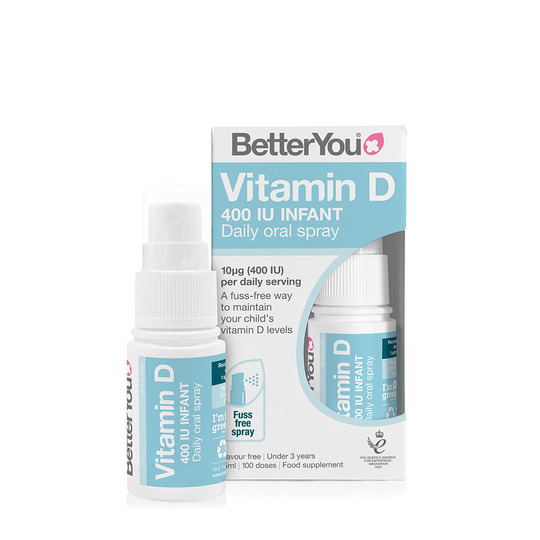 BetterYou DLux Infant Vitamin D3 Oral Spray for Babies & Toddlers (6 Months to 5 Years) - 15ml Liquid Supplement for Strong Bones & Immune Support - Easy-to-Use Daily Vitamin D Spray for Healthy Growth