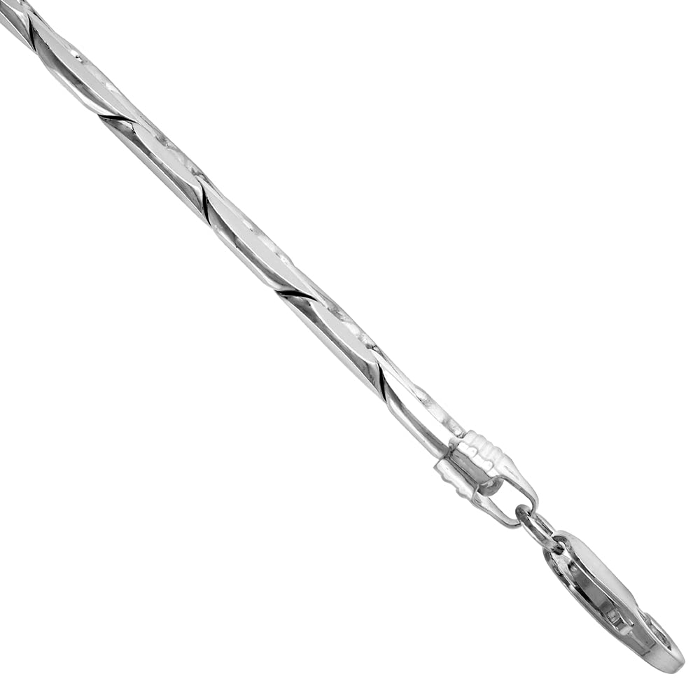 10.5mm Sterling Silver Flat Mariner Chain Necklaces & Bracelets for Men - 8 to 30 Inch Adjustable Sizes - Durable & Hypoallergenic Jewelry for Everyday Wear, Gifts & Special Occasions