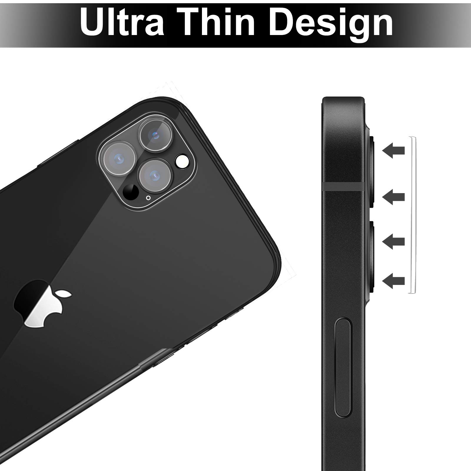 Beeyoka [2 Pack] iPhone 12 Pro Camera Lens Protector - HD Clear Tempered Glass Screen Protector Film for 6.1 Inch iPhone 12 Pro - Scratch Resistant & Bubble Free Installation - Perfect for Outdoor Photography & Travel Protection