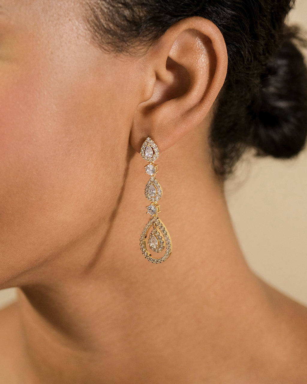 Meryl CZ Drop Earrings for Women – Elegant Cubic Zirconia Dangle Earrings for Party, Wedding & Evening Wear