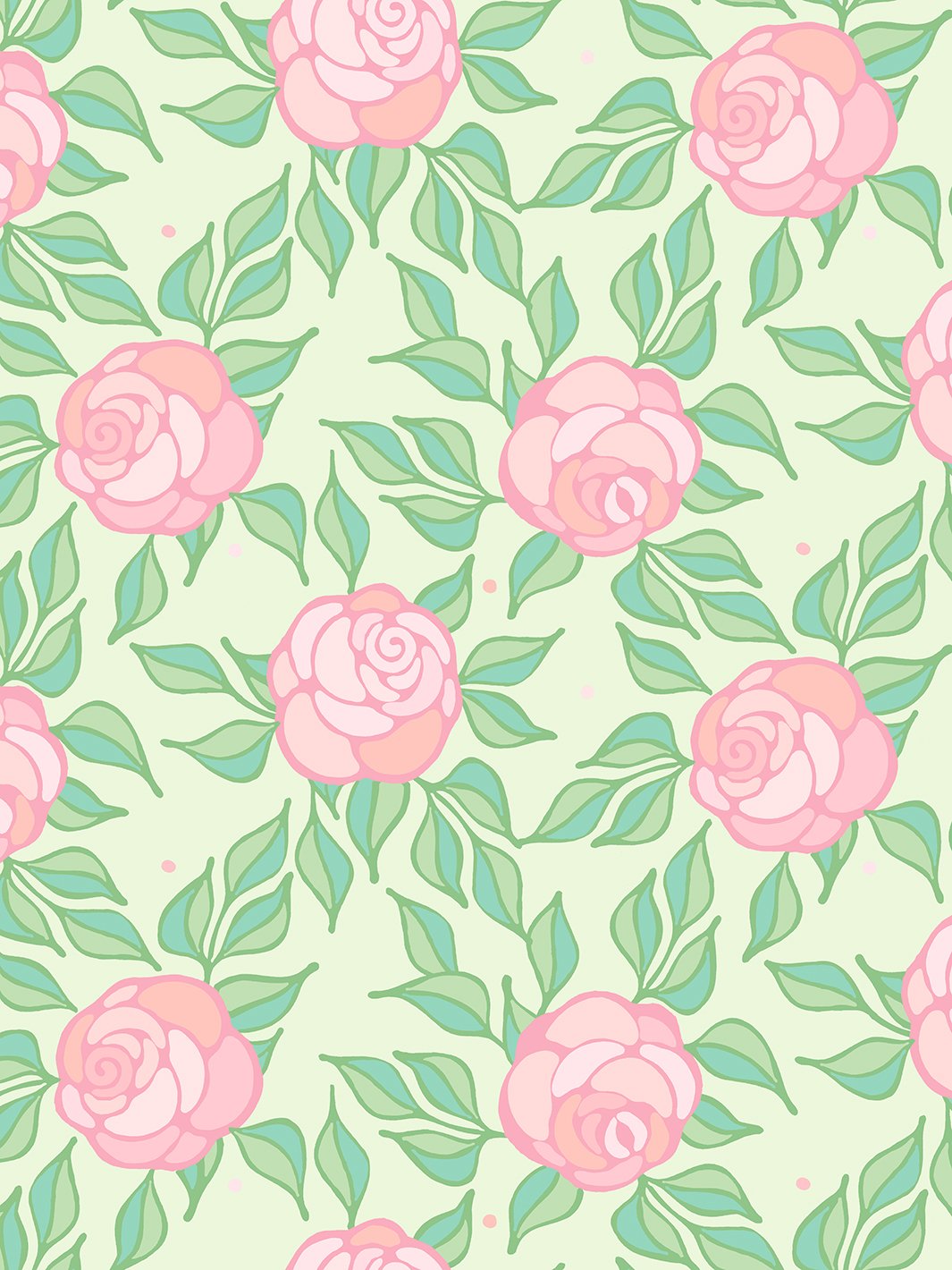 Barbie™ Groovy Floral Wallpaper in Pistachio Green - Perfect for Nursery, Bedroom, and Living Room Decor