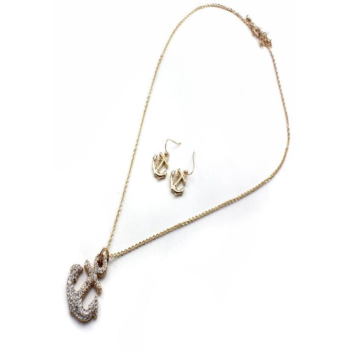 14K Gold Anchor Necklace Set for Women - Dainty Nautical Jewelry Gift for Her - Perfect for Beach Parties, Weddings & Everyday Wear
