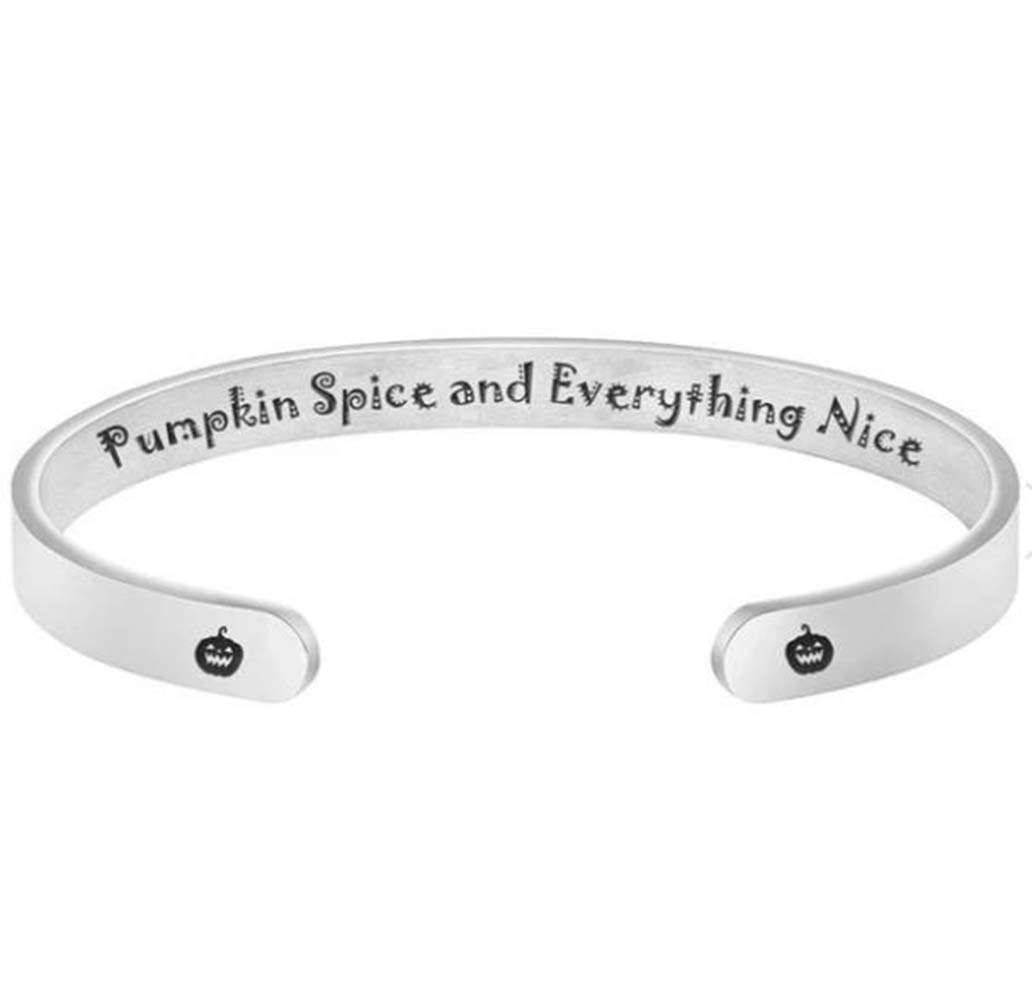 Wavvter Thanksgiving Bracelet - Cute Pumpkin Girl & Pumpkin Spice Charm Bracelet for Women | Perfect Fall Festival, Holiday Party & Gift Giving