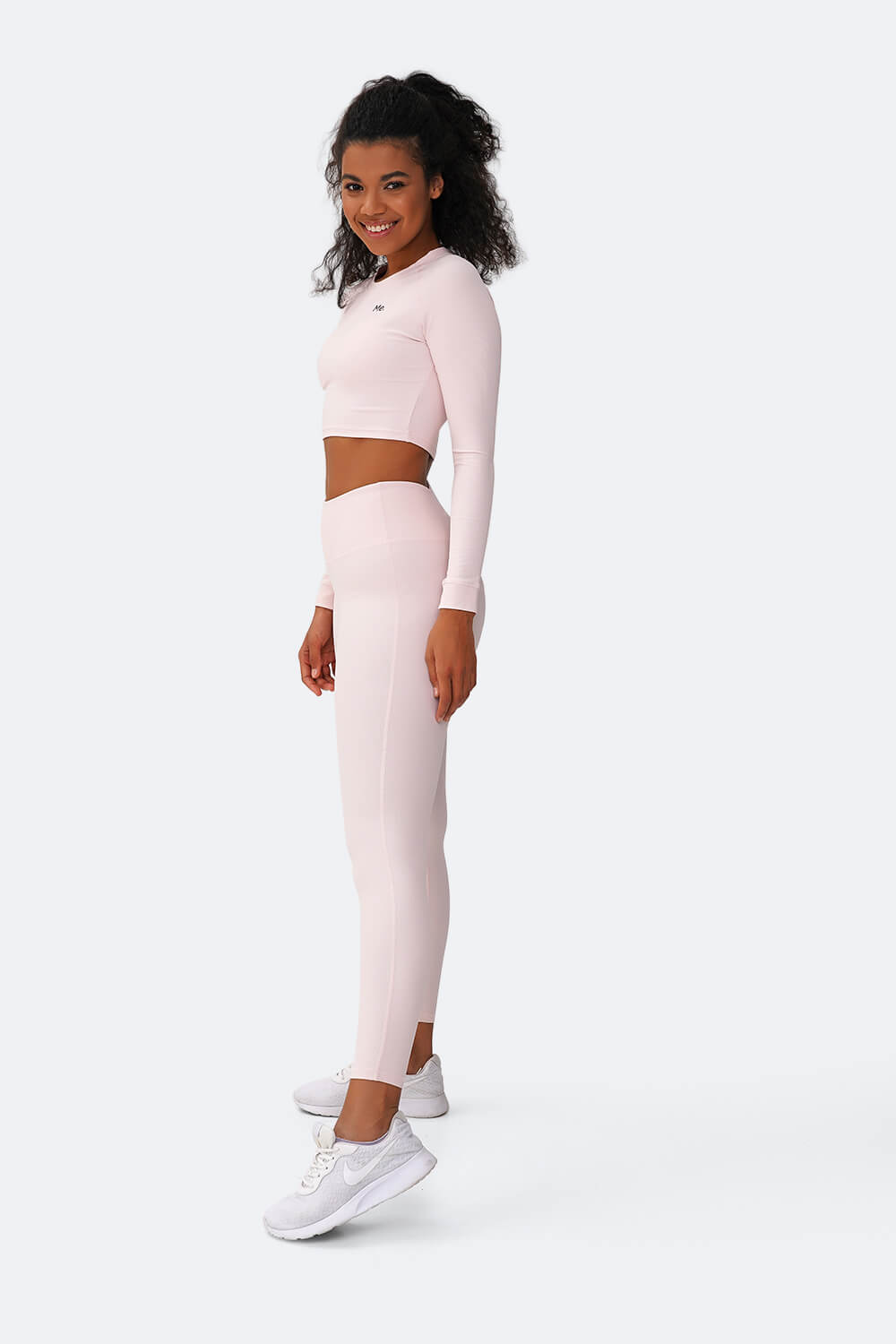 Pink Vanilla Cropped Long Sleeve Shirt for Women - Soft Cotton Blouse, Trendy Casual Top for Spring/Summer, Perfect for Dates, Office & Outings