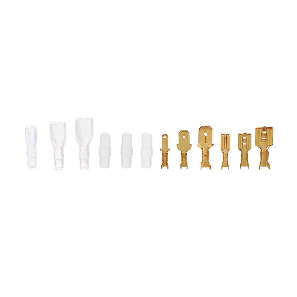 600PCS Electrical Connector Kit - 2.8/4.8/6.3mm Spade Terminals for Auto & Home Wiring