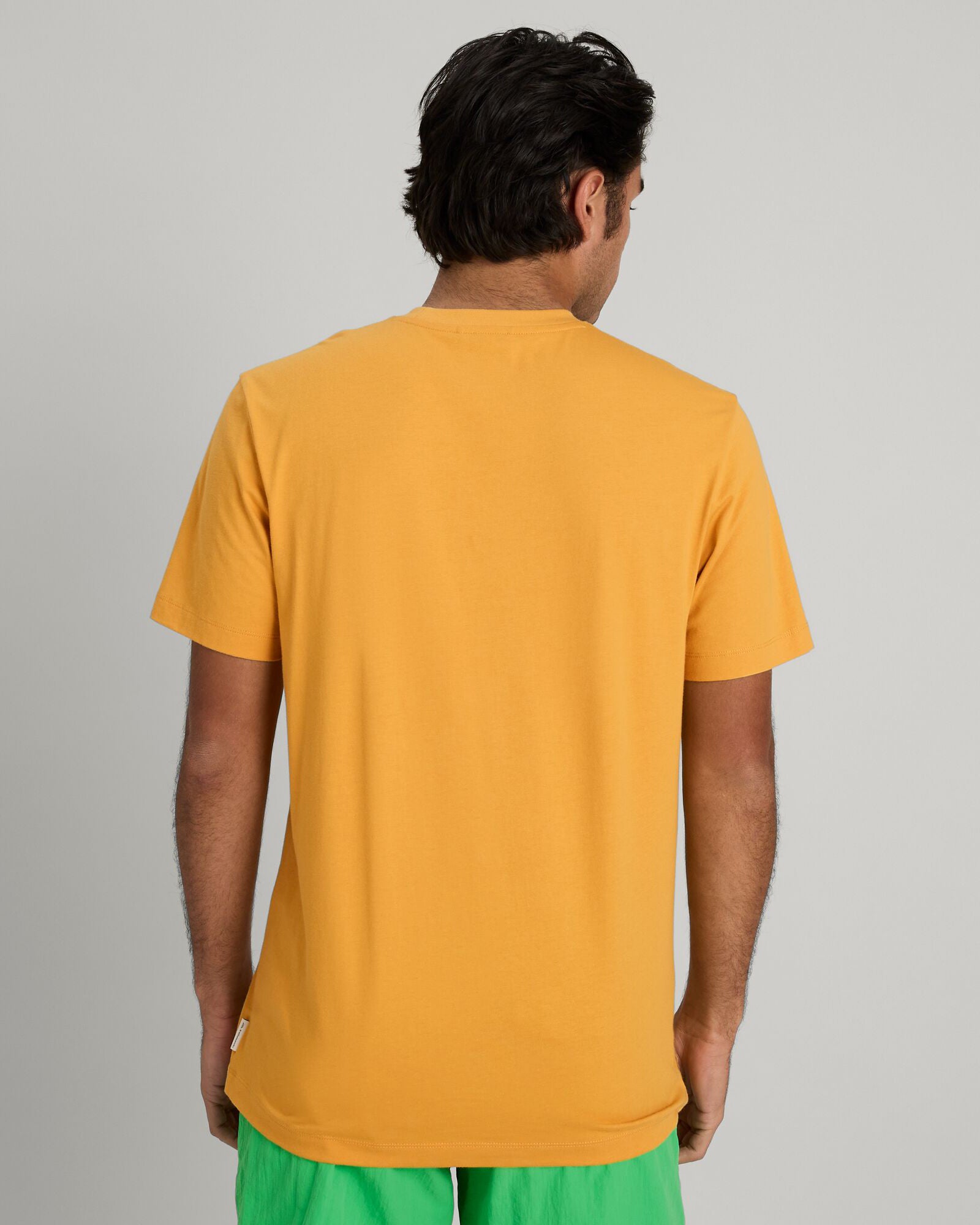 Kathmandu Logo Men's Short Sleeve T-Shirt - Mustard Yellow Cotton Casual Tee for Outdoor Adventures & Streetwear Fashion
