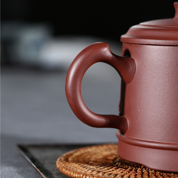 Premium Yixing Purple Clay Tea Mug with Hand-Carved Dragon Design - Authentic Chinese Teapot for Gongfu Tea Ceremony, Gift for Tea Lovers, Perfect for Home & Office Use