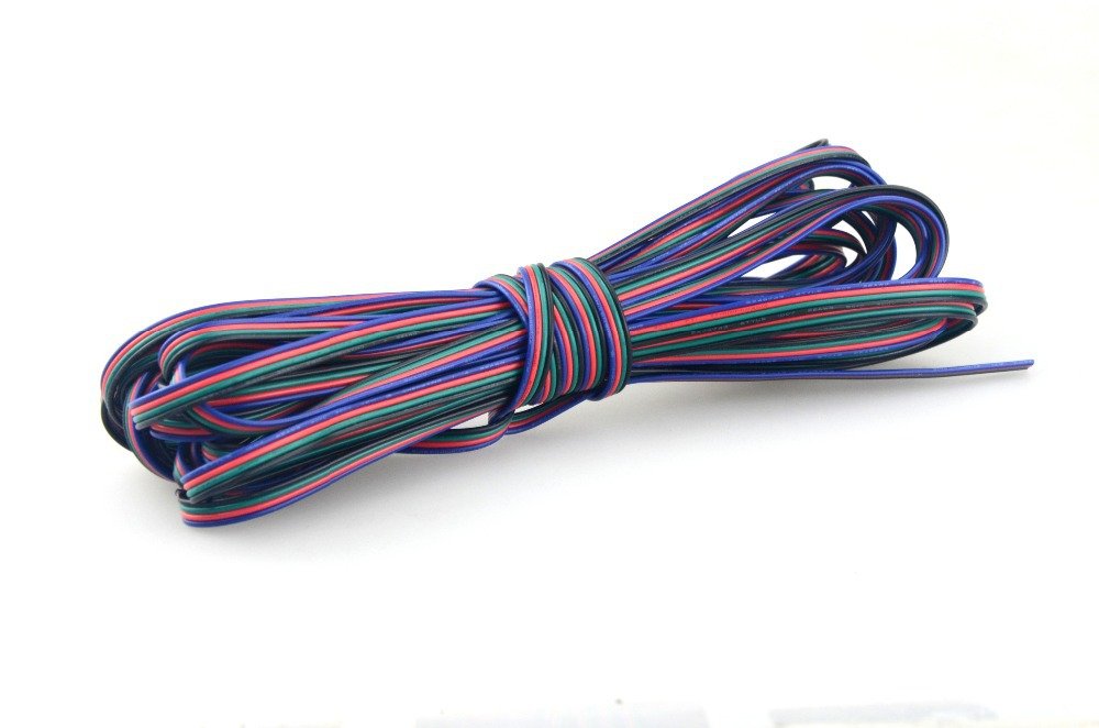 20M 4-Pin RGB LED Strip Light Extension Cable for 5050/3528 LED Lights - Waterproof Connector for Indoor/Outdoor Home Decoration, Party Lighting & DIY Projects