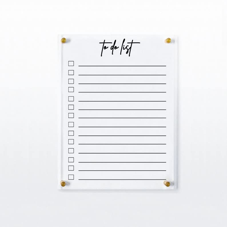 Personalized Acrylic Wall Calendar 2025 - Dry Erase Monthly & Weekly Planner Board (20