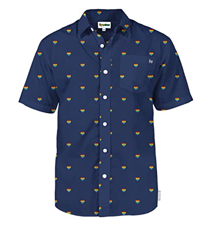 Rainbow Hearts (Navy)