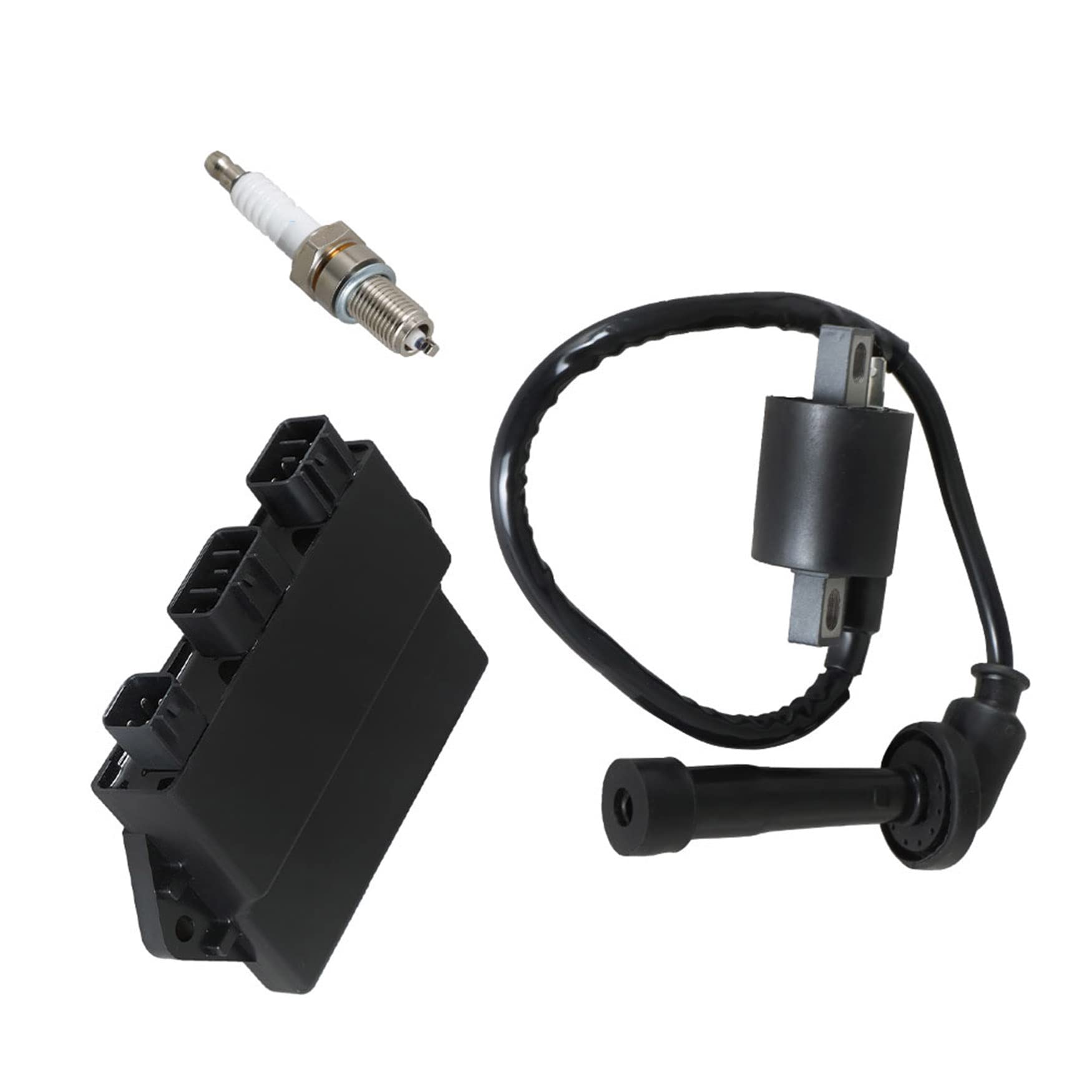 High-Performance Ignition Coil & Spark Plug CDI Kit - Compatible with Yamaha 660 YFM660 (2002-2003) 5KM-85540-00-00 - Perfect for ATV Off-Roading & Dirt Bike Maintenance