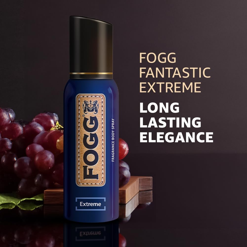 Foggs Fantastic Extreme No Gas Deodorant for Men - Long Lasting Body Spray & Perfume (150ml) - Fresh All Day for Work, Gym & Outdoor Activities