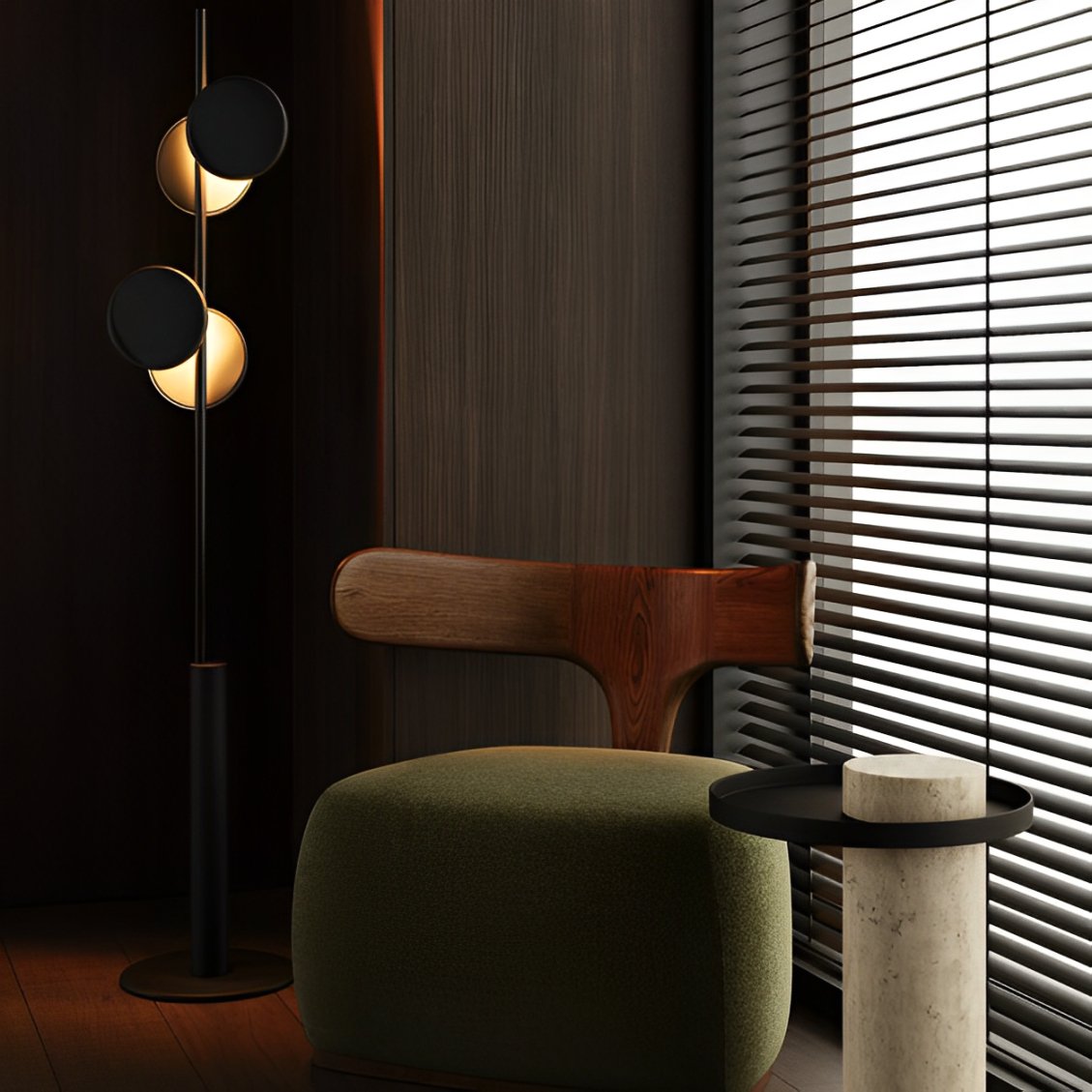 Axis Modular Floor Lamp - Adjustable Modern LED Standing Light for Living Room, Bedroom & Office - Dimmable Brightness & Flexible Design for Home Decor