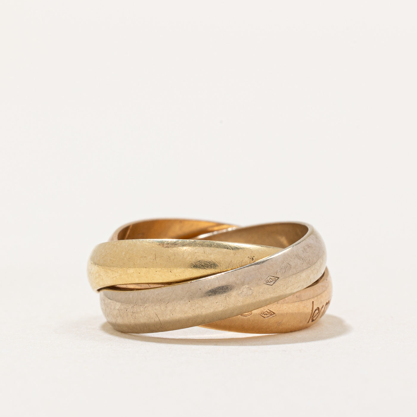 Cartier Les Must De Cartier Trinity Ring - Size 3.5 | Luxury Gold Tri-Color Band Ring | Perfect for Engagements, Anniversaries & Special Occasions