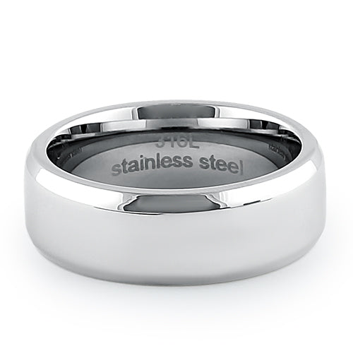 Premium 7mm High Polish Stainless Steel Band Ring for Men & Women - Durable, Hypoallergenic Wedding, Engagement, or Fashion Jewelry Gift