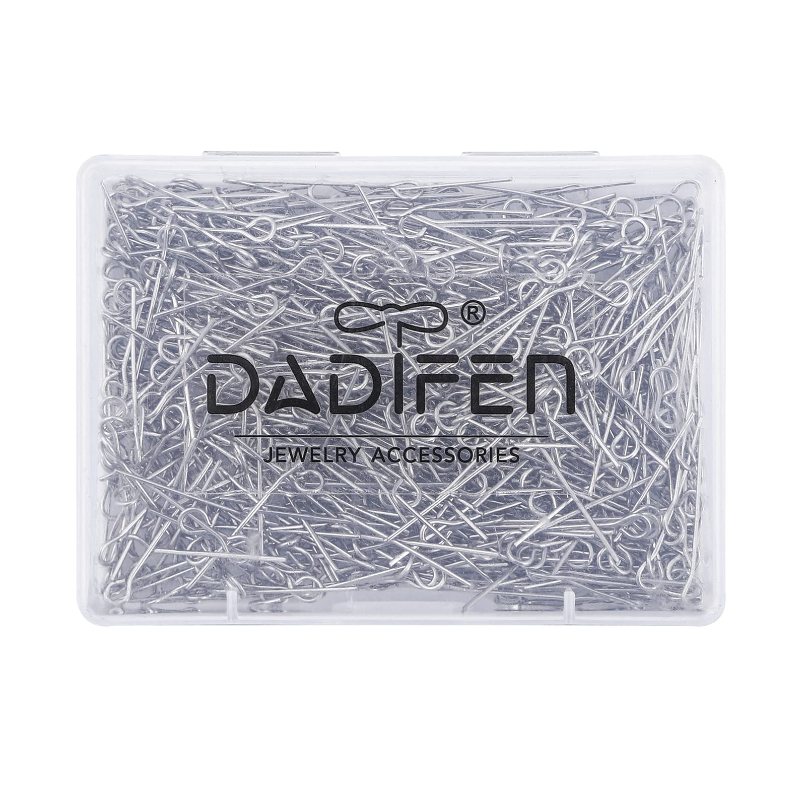 304 Stainless Steel Jewelry Eye Pins 600pcs - 24 Gauge 0.6x20mm Silver Head Open Eye Pins for DIY Earrings, Necklaces, Bracelets - Perfect for Beading, Dangle Charms & Jewelry Making Crafts