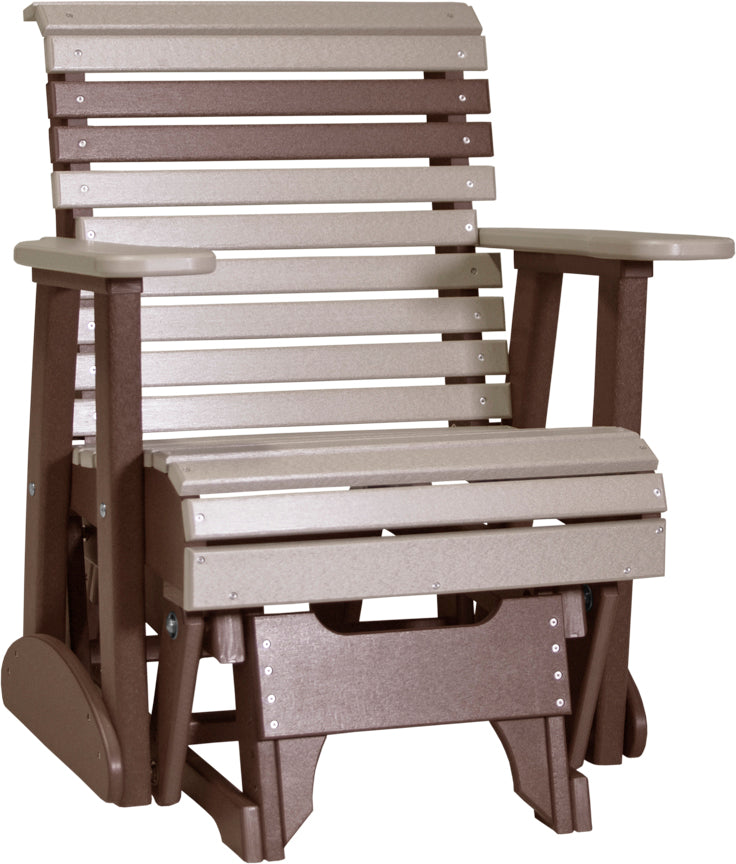 LuxCraft 2-Foot Plain Glider Rocking Chair - Comfortable Nursery Glider for Baby Room, Living Room & Bedroom Relaxation