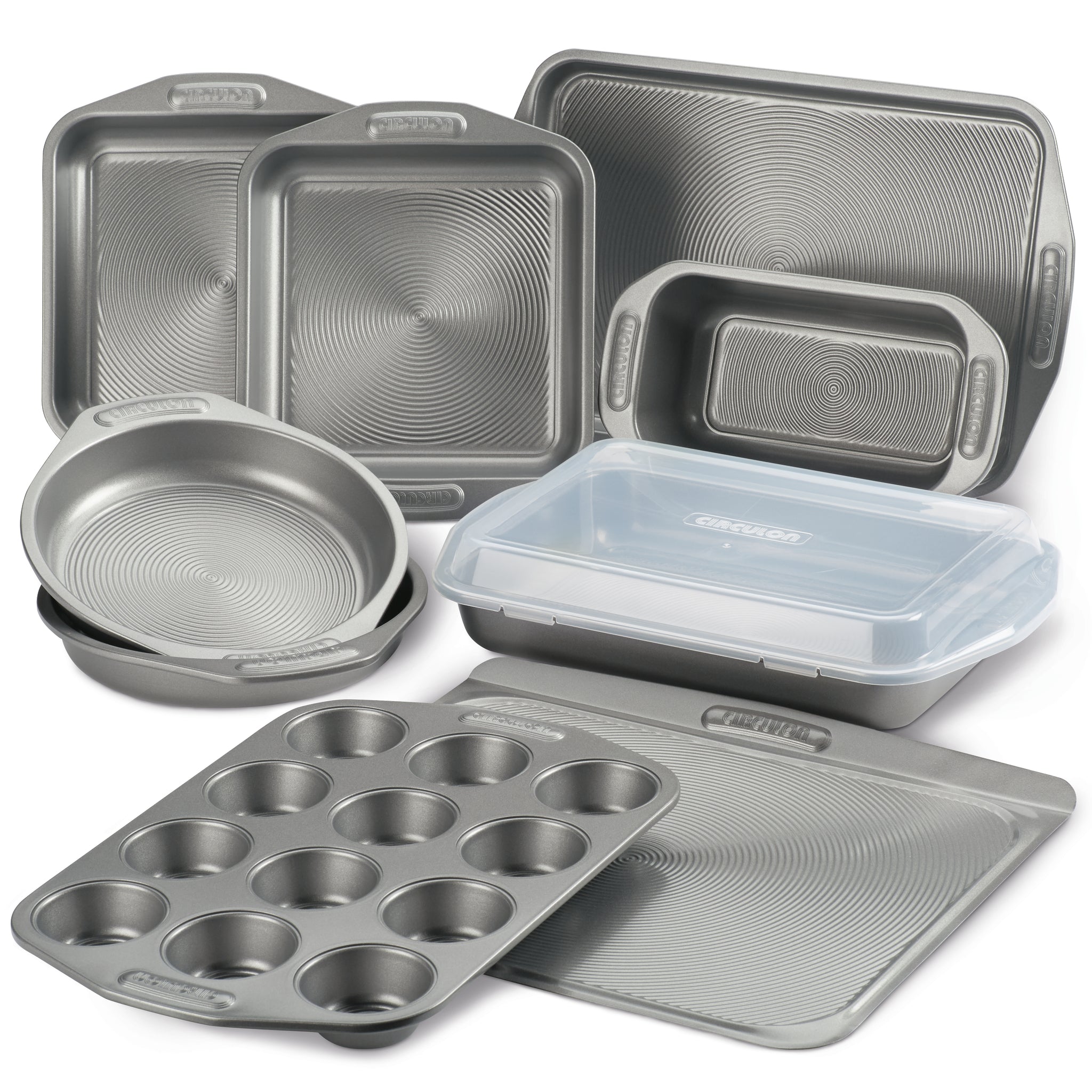 10-Piece Nonstick Bakeware Set - Oven Safe Baking Pans & Cookie Sheets for Cakes, Cookies, Bread - Perfect for Home Bakers & Holiday Cooking