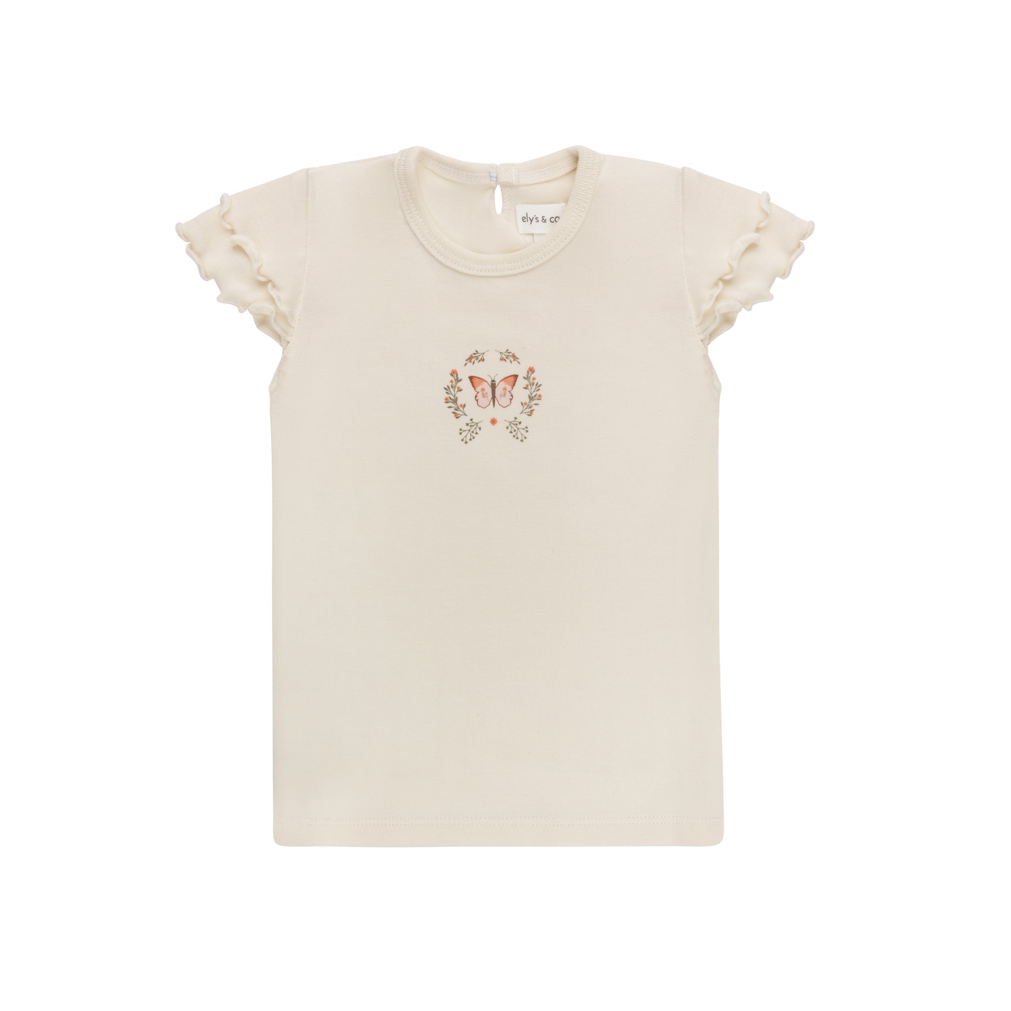 Ely's & Co Floral Ivory Bloomer Set for Girls - Perfect for Garden Parties, Photo Shoots & Special Occasions