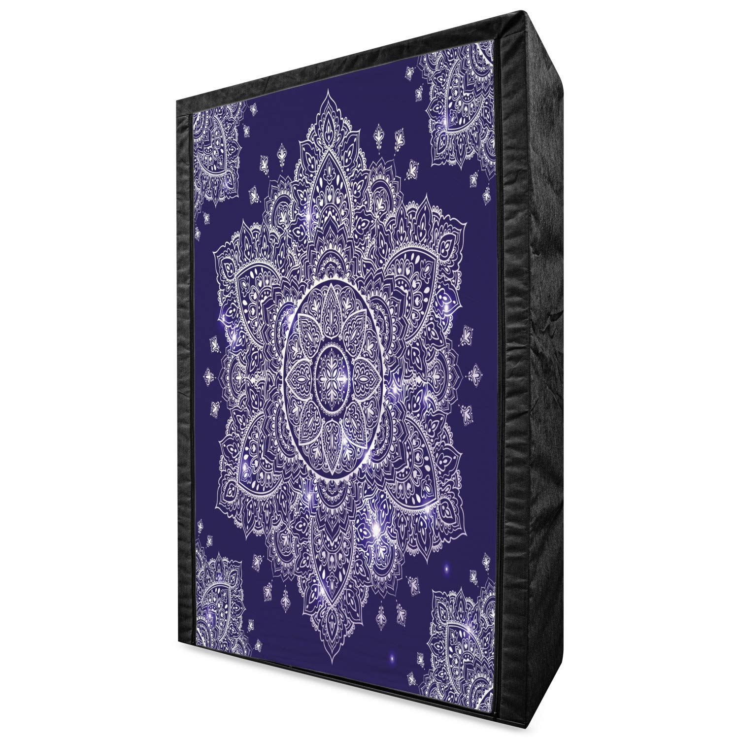 Ambesonne Ethnic Portable Fabric Wardrobe with Floral Mandala Paisley Design - 42.5