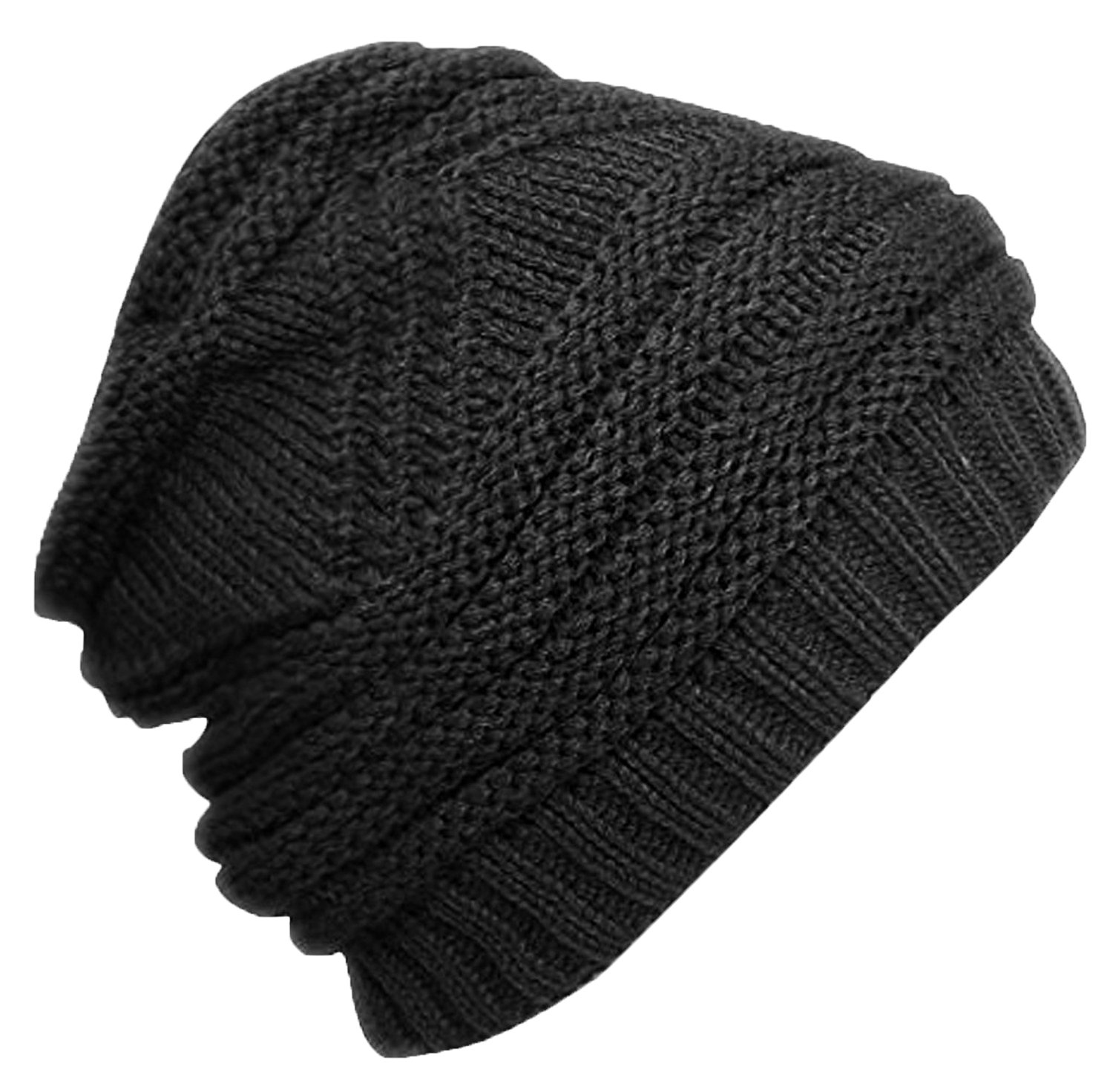 Trendy & Warm Zig Zag Crochet Knit Convertible Beanie Scarf - Winter Fashion Accessory for Women & Men - Perfect for Outdoor Activities, Skiing, Hiking & Cold Weather