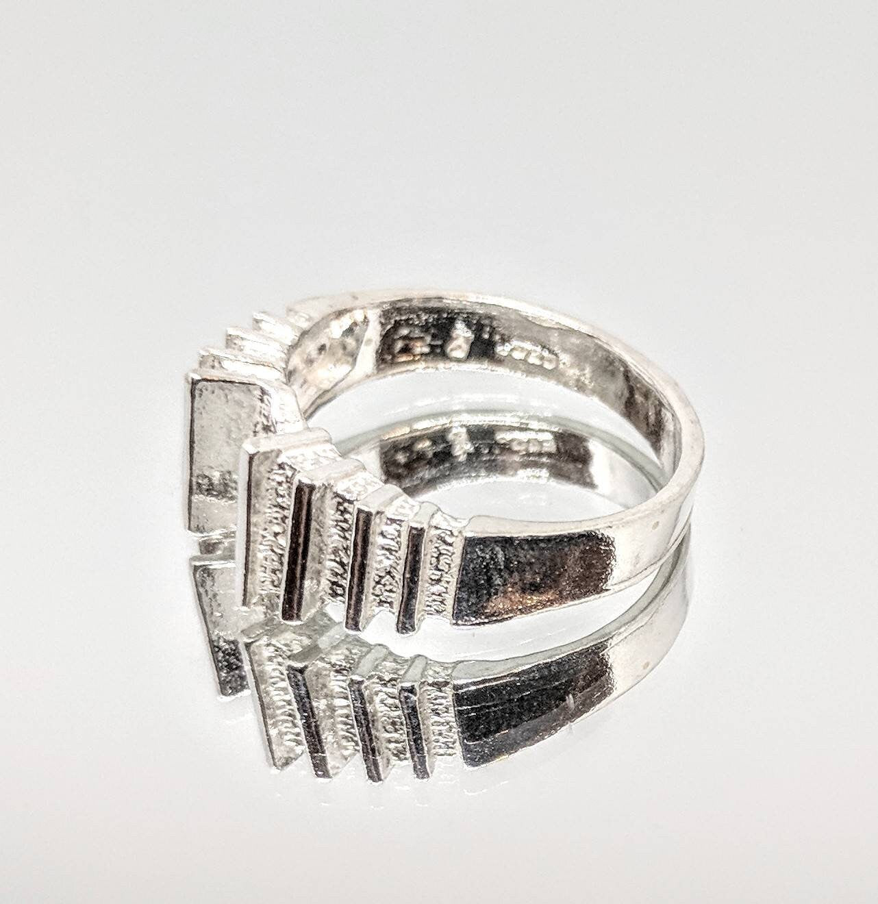 14K Gold or Sterling Silver Textured Channel Ring - Size 7 DIY Jewelry Making, Fashion Statement Ring for Women (168097/148097) - Perfect for Weddings, Parties & Everyday Wear