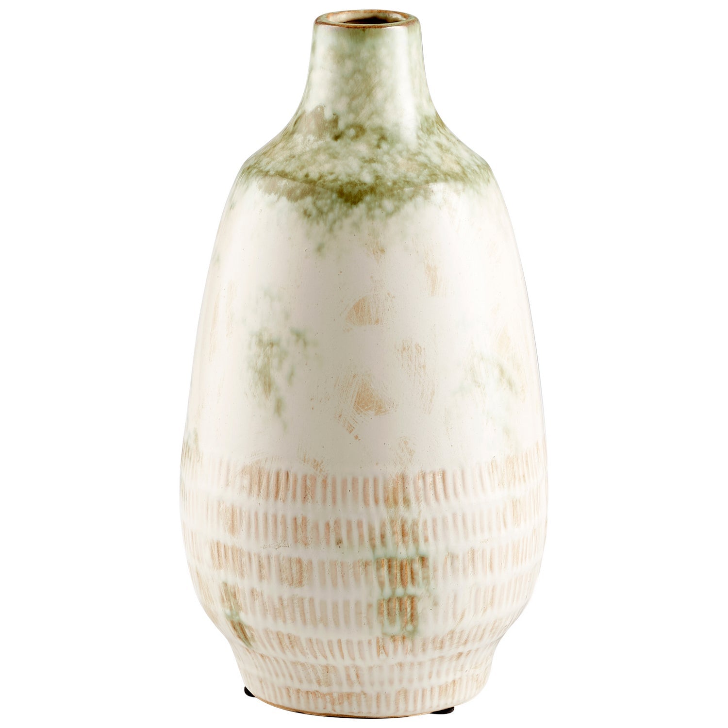 Cyan Design 11051 Yukon Vase - Small Olive Pearl Glaze Ceramic Vase for Home Decor, Wedding Centerpiece & Tabletop Display