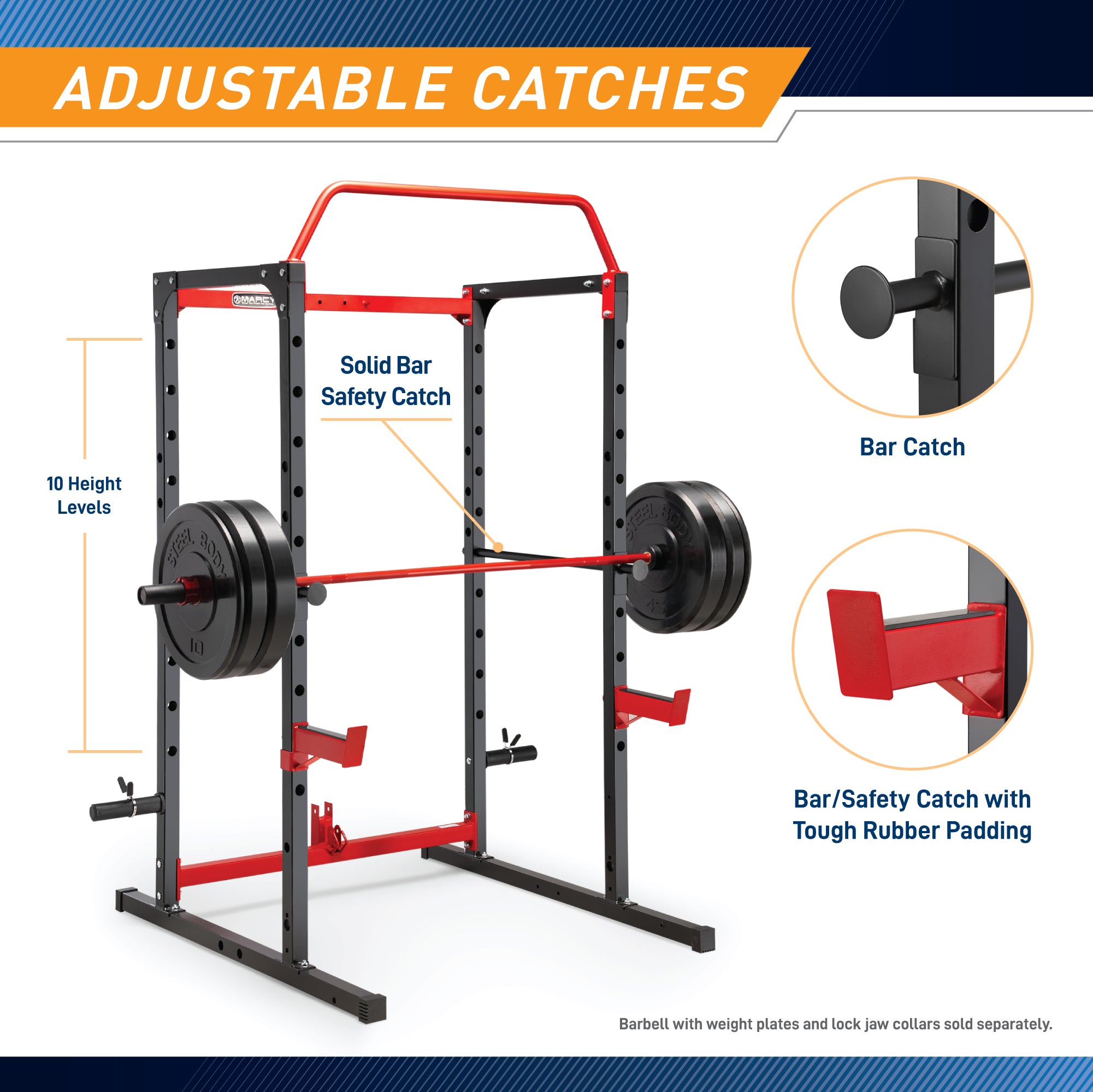 Marcy Power Cage System SM 0562 - Heavy Duty Home Gym Equipment for Strength Training & Weightlifting | Perfect for Garage, Basement & Home Workouts